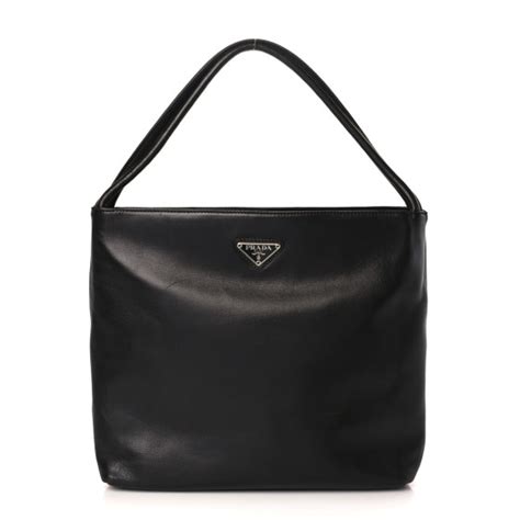 prada lambskin leather bag|PRADA Lambskin Triangle Shoulder Bag Black .